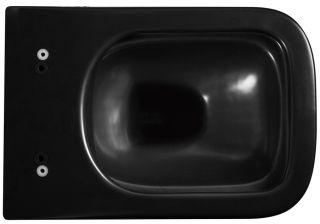 Подвесной унитаз ABBER Rechteck безободковый чёрный матовый AC1200MB